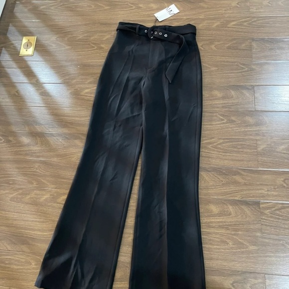 Zara high waisted belted long pants - Picture 4 of 10